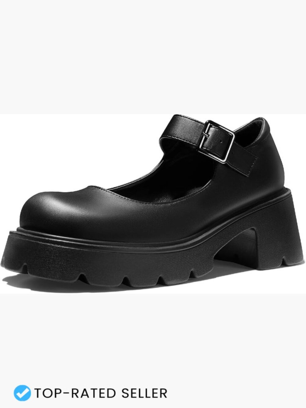 Mary Janes Platform Round Toe Chunky Heel Ankle Strap Dress Pumps